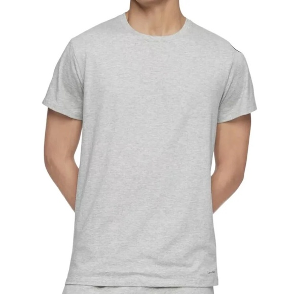 Calvin Klein Men's Short Sleeve Tees - Black, Gray, White - Picture 4 of 6